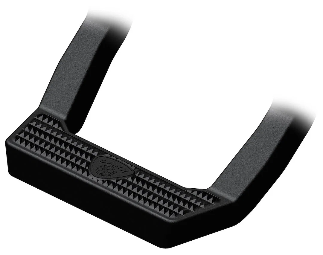 113331-1 – CARR Truck Step, Cab Mount Single Flat Step Non-Extendable Stationary Powder Coated Black Aluminum 14 Inch...